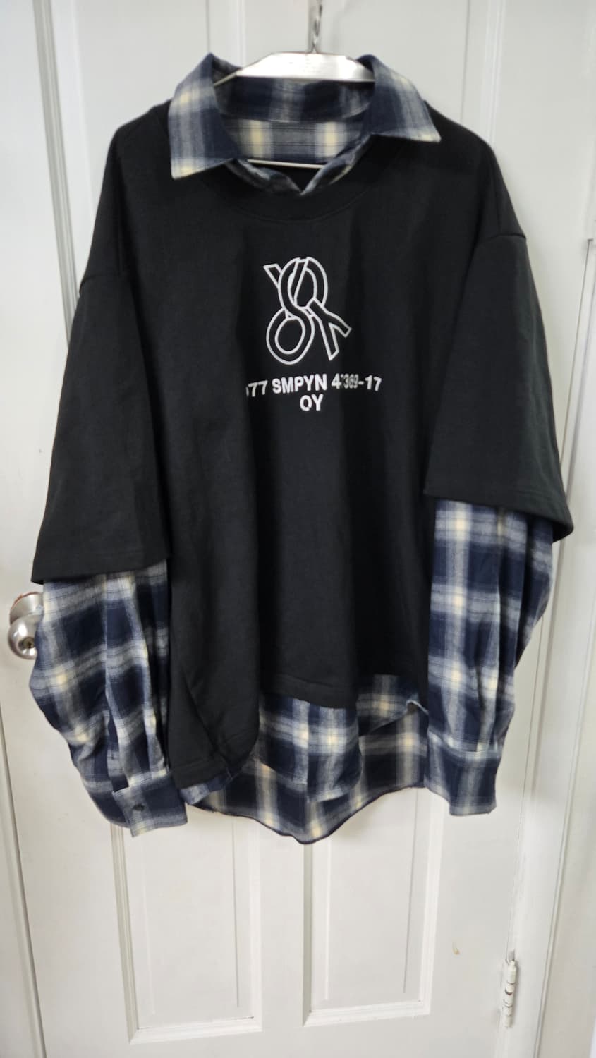 😍무배)👕새상품)오와이 OY 레이어드 체크셔츠 상품이미지2