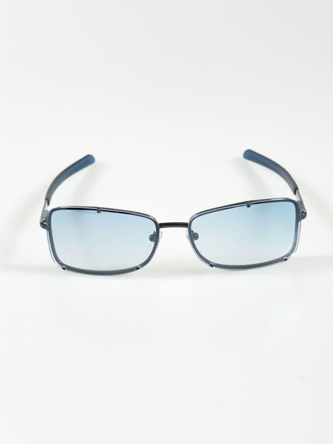 90s IXRON 무테 스퀘어 블루틴트 빈티지 선글라스 상품이미지2