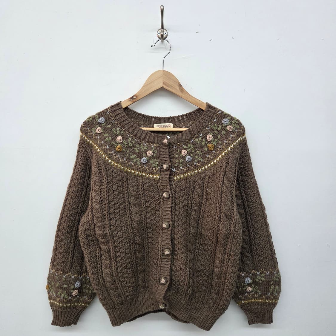 핸드메이드 플라워 자수 가디건 여m 상품이미지1