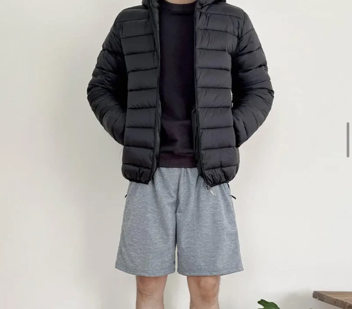 새상품) 라이트 후디 패딩 XXL 블랙, 네이비 상품이미지2