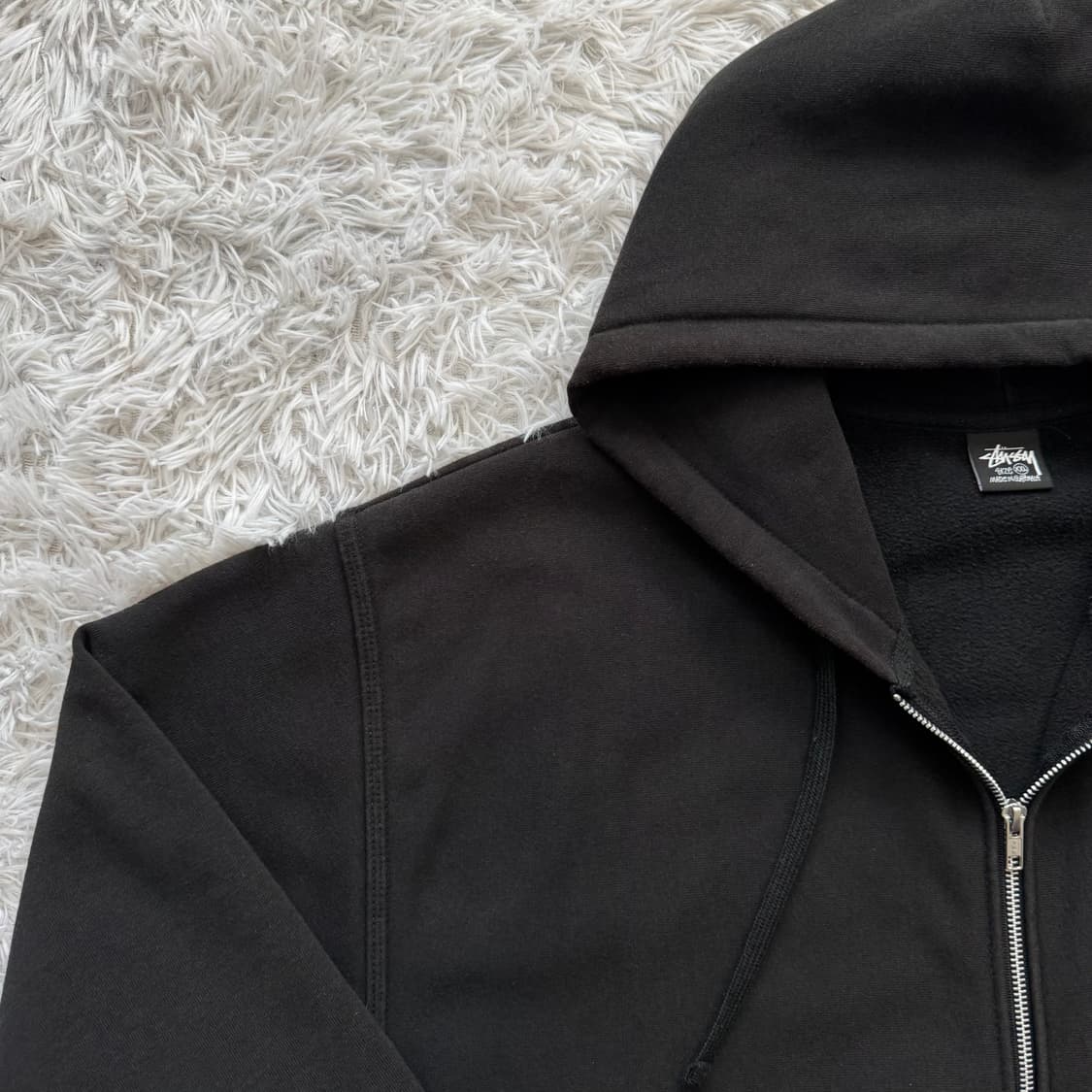 STUSSY 일본빈티지 후드집업 스투시 베이직 블랙 xxl 110 115 상품이미지1