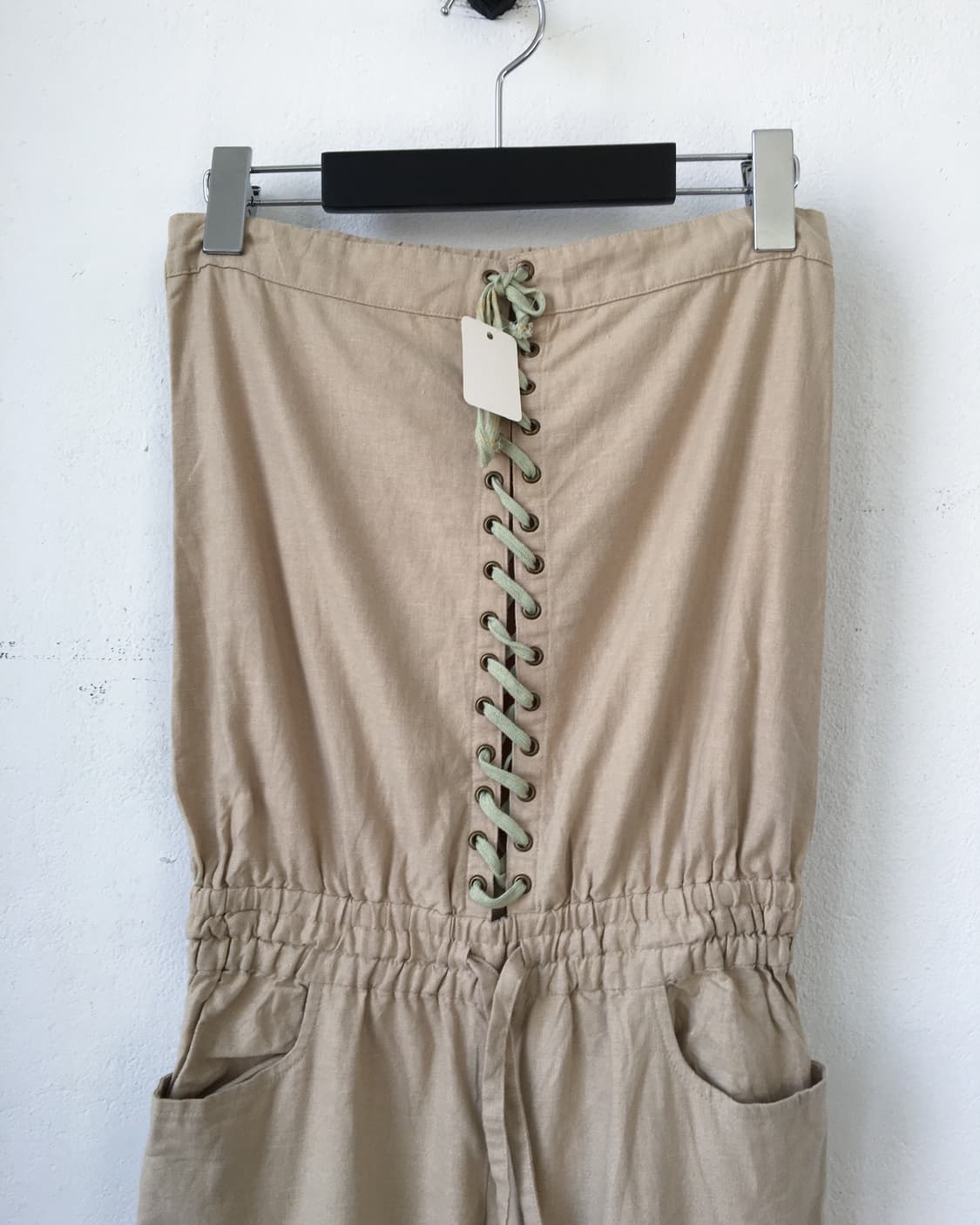 Lace up point tube top jumpsuit 상품이미지3