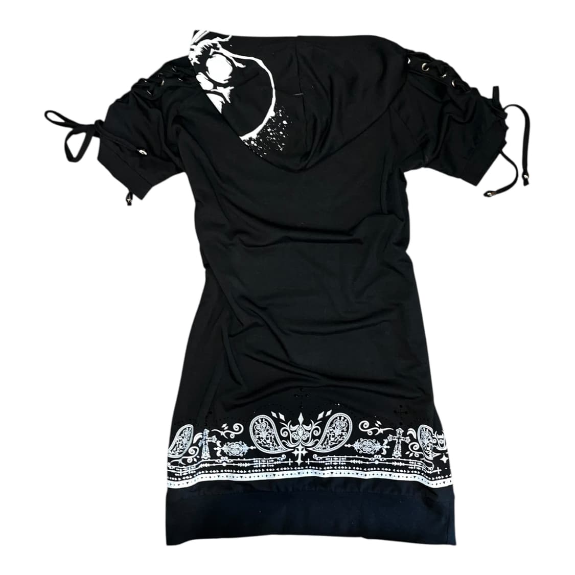 DIG DEEP 디그딥 아일렛 펑크프린팅 큐빅 반팔 원피스 펑크y2k 상품이미지4