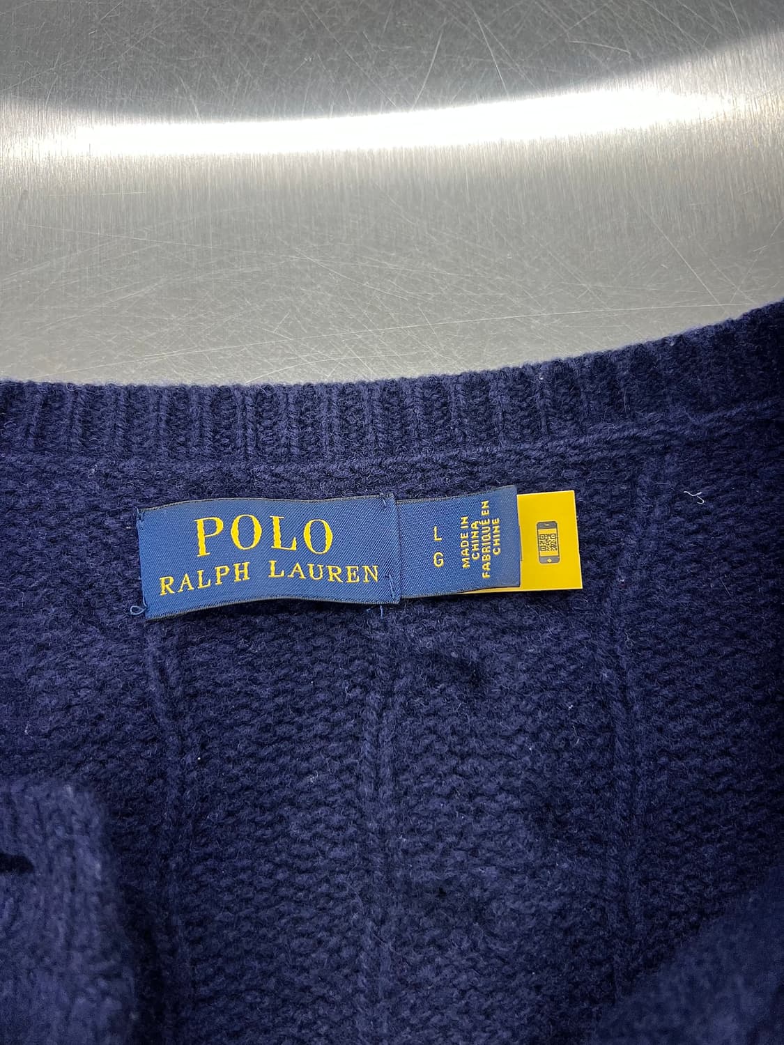 폴로 랄프로렌 네이비 캐시미어 혼방 케이블 니트 가디건 상품이미지7