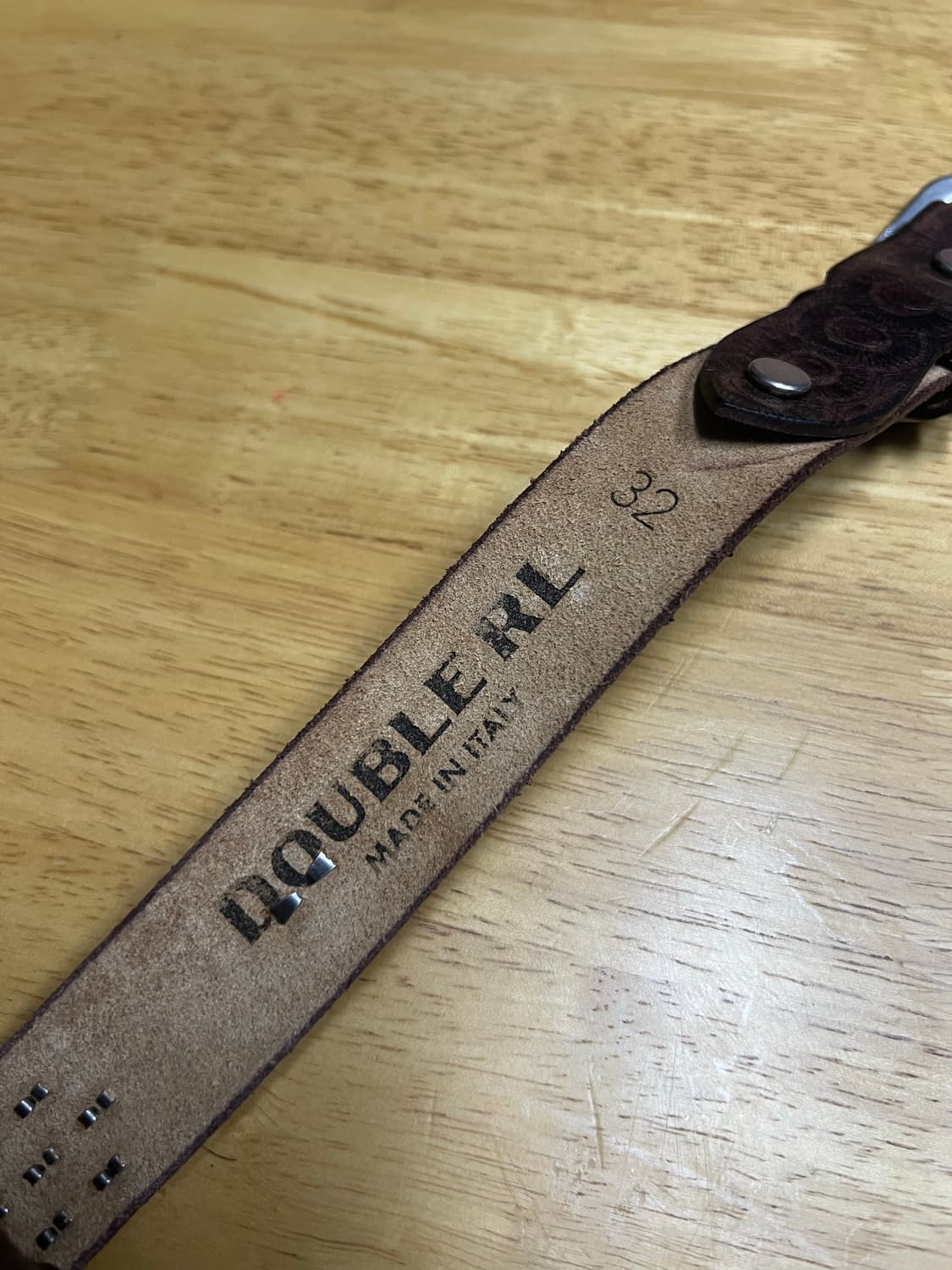 RRL 라스코 스터드 레더 벨트 32사이즈 상품이미지4