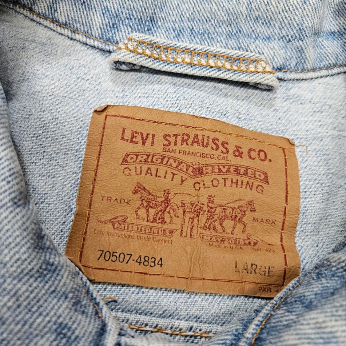 Made in USA 90s 리바이스 데님 자켓 L 상품이미지6