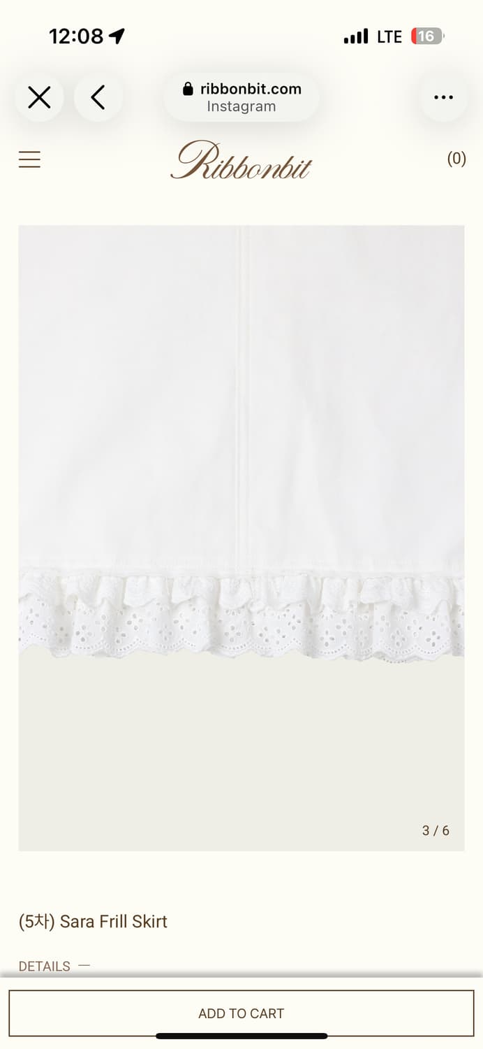Ribbonbit sara frill skirt (M) 상품이미지3