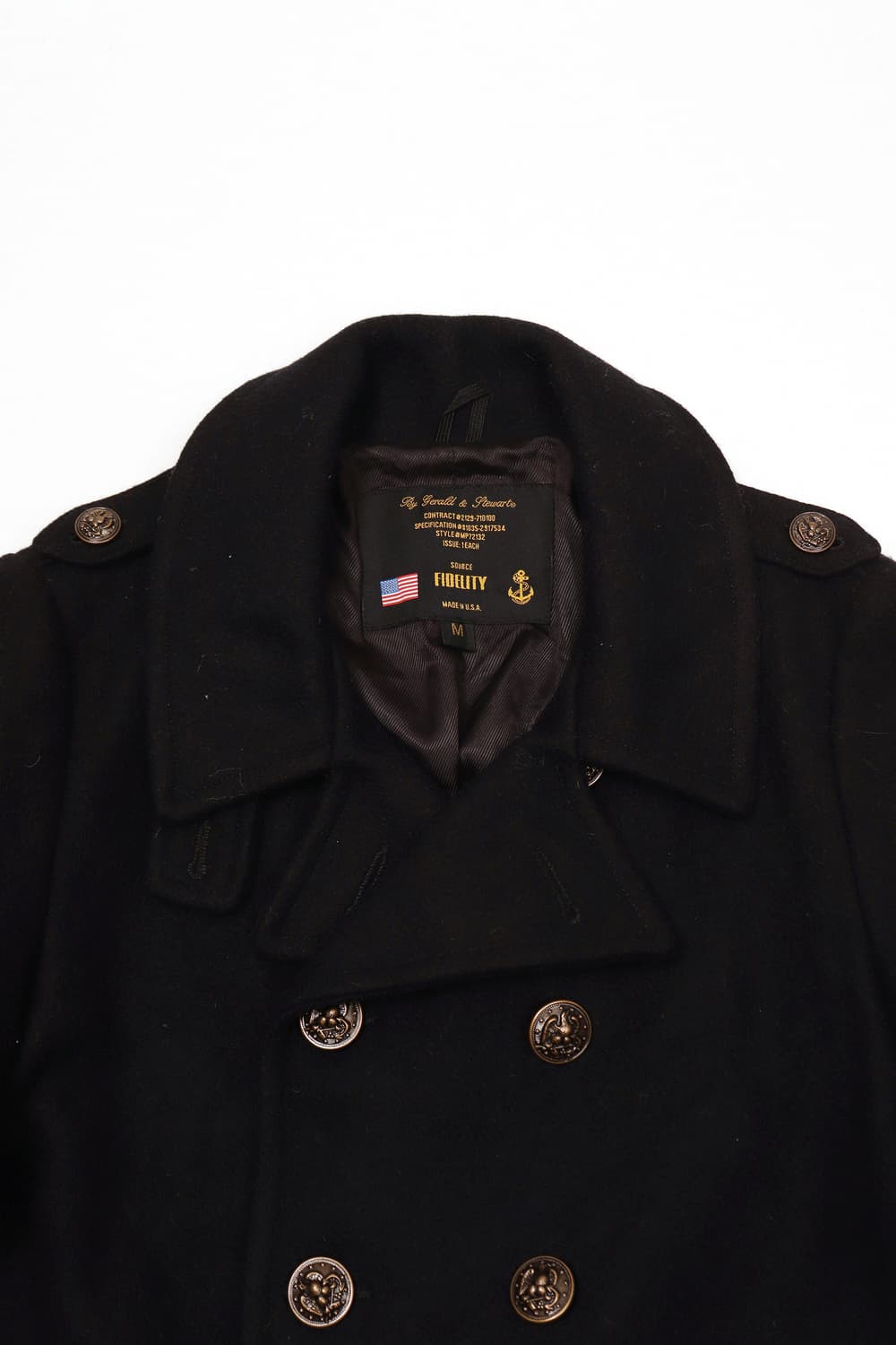 gerald & stewart USA Made 블랙 해군 더플 코트 상품이미지3