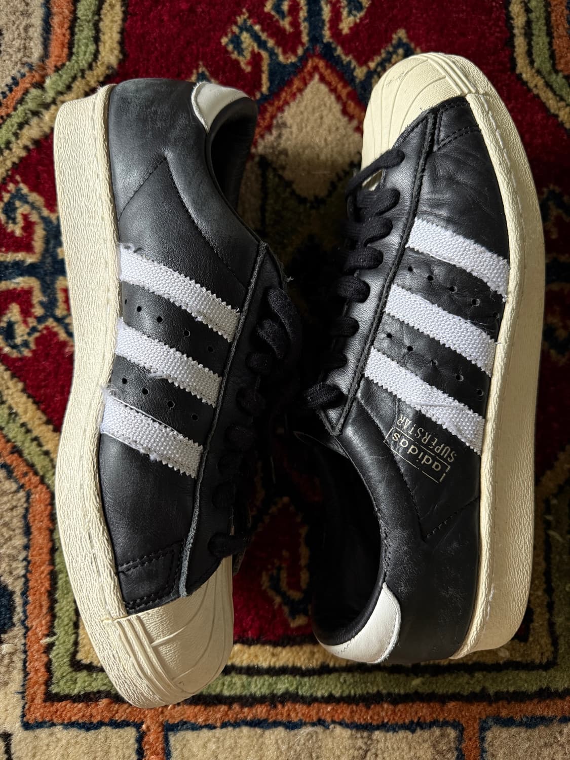 Adidas OG black leather Superstar 상품이미지1