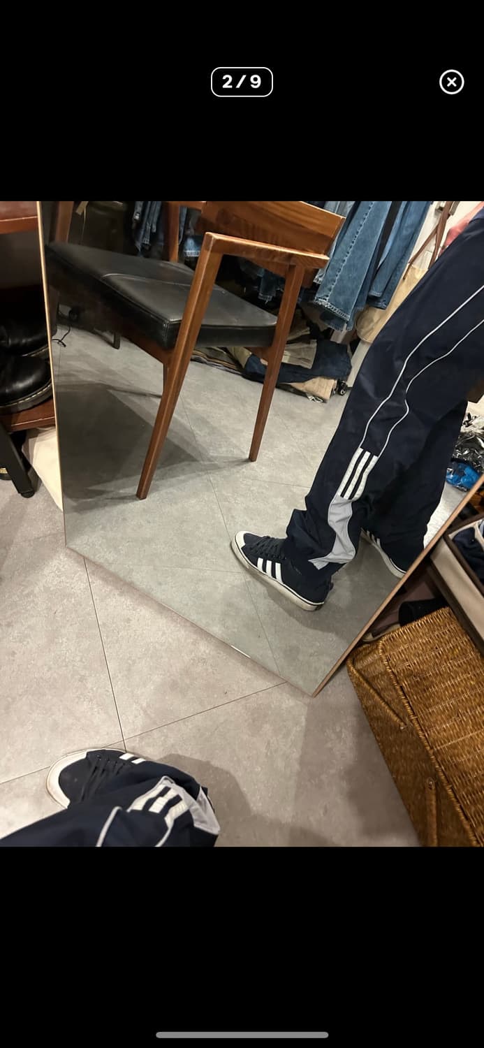 00s  아디다스  빈티지  나일론  트레이밍  트랙 우븐  슈트 팬츠  상품이미지1