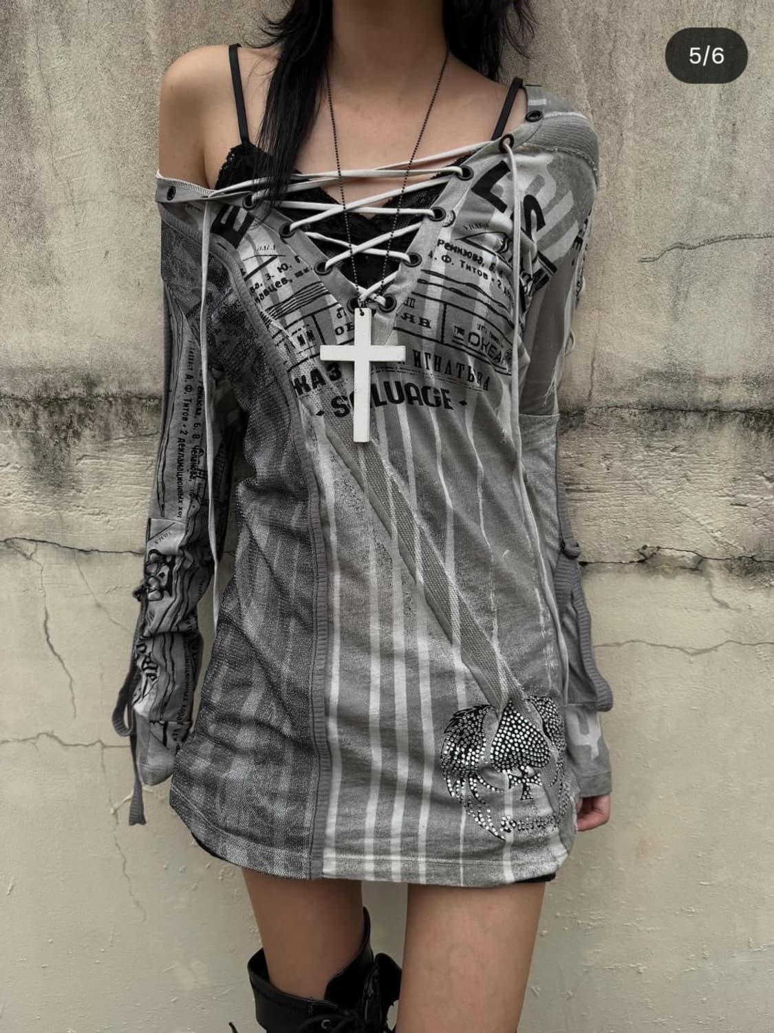 salvage long-sleeved one-piece 상품이미지2