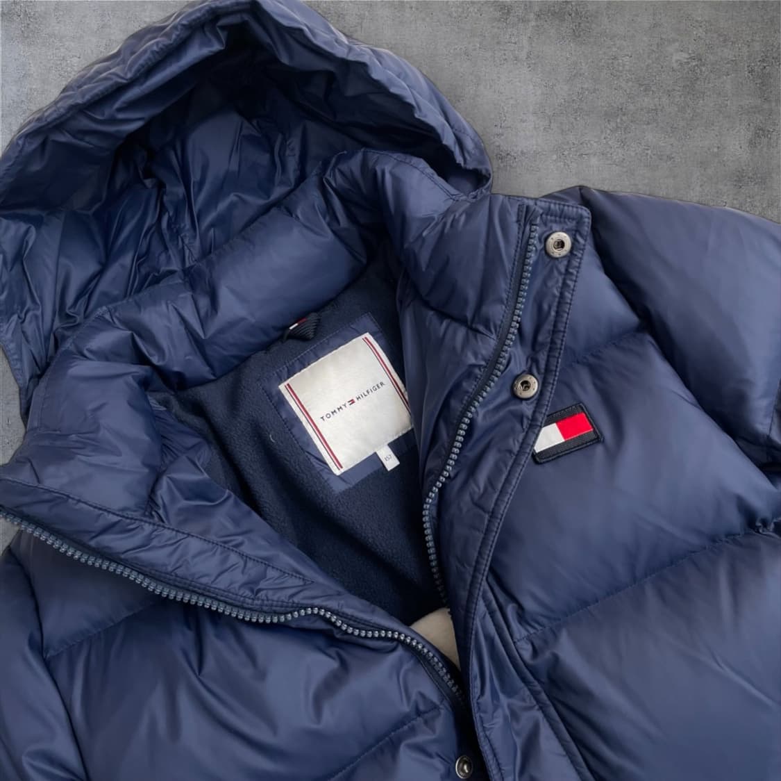 타미힐피거 TOMMY HILFIGER 네이비  후드 롱패딩 152 상품이미지4