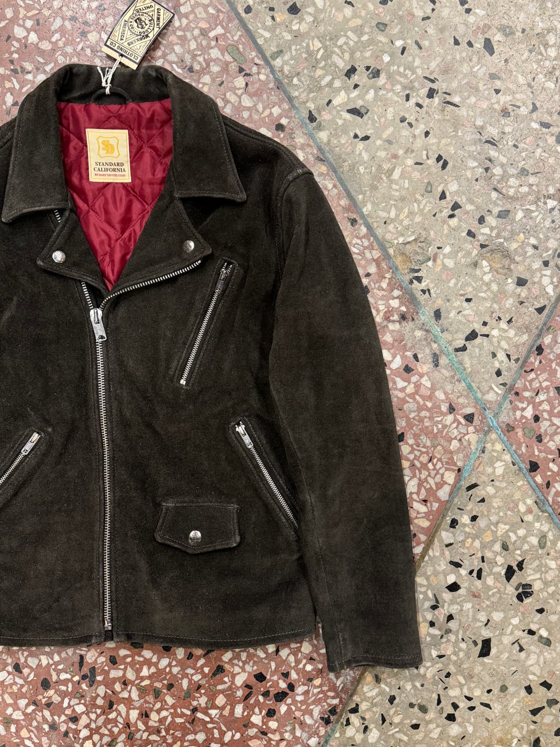 스탠다드 캘리포니아 블랙 스웨이드 레더자켓 (M) 상품이미지5