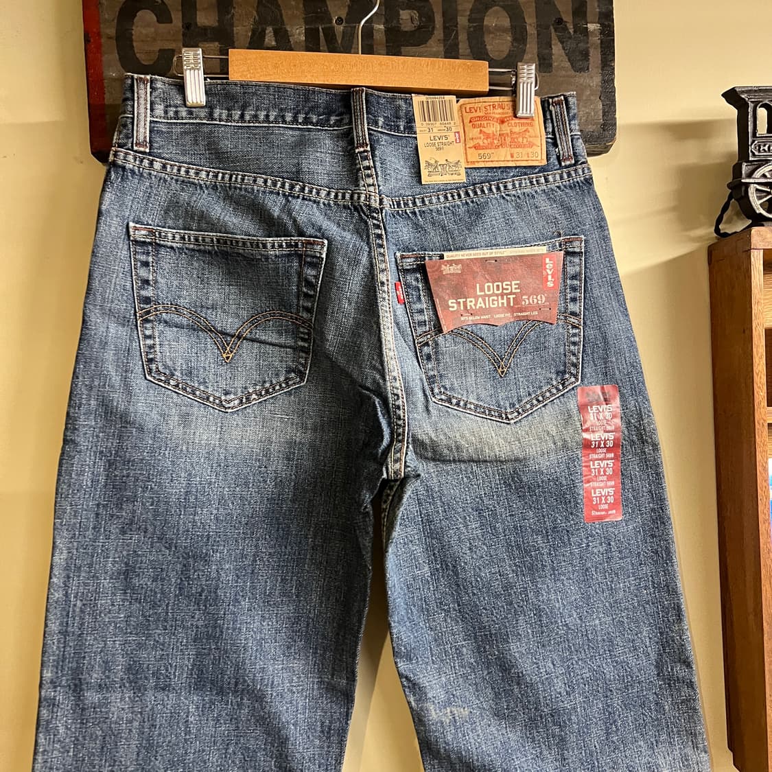 00's 리바이스 569 데님 31x30 Size (32인치) 데드스탁 상품이미지5