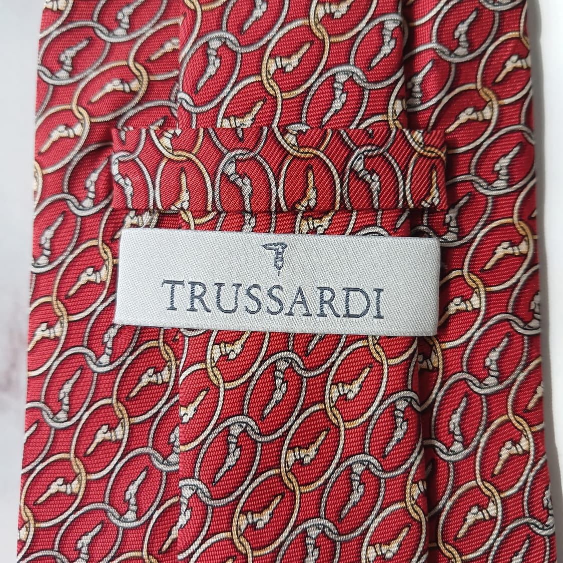 트루사르디 시그니처 로고 패턴 넥타이 9.2cm A+~A등급 E787
 상품이미지8