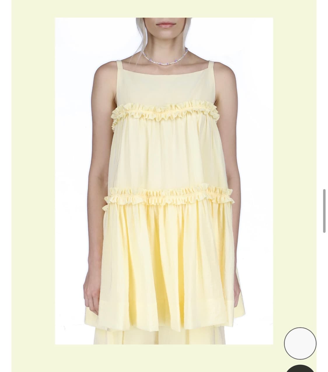 민주킴 21ss 미니 옐로우 캉캉 원피스 상품이미지4