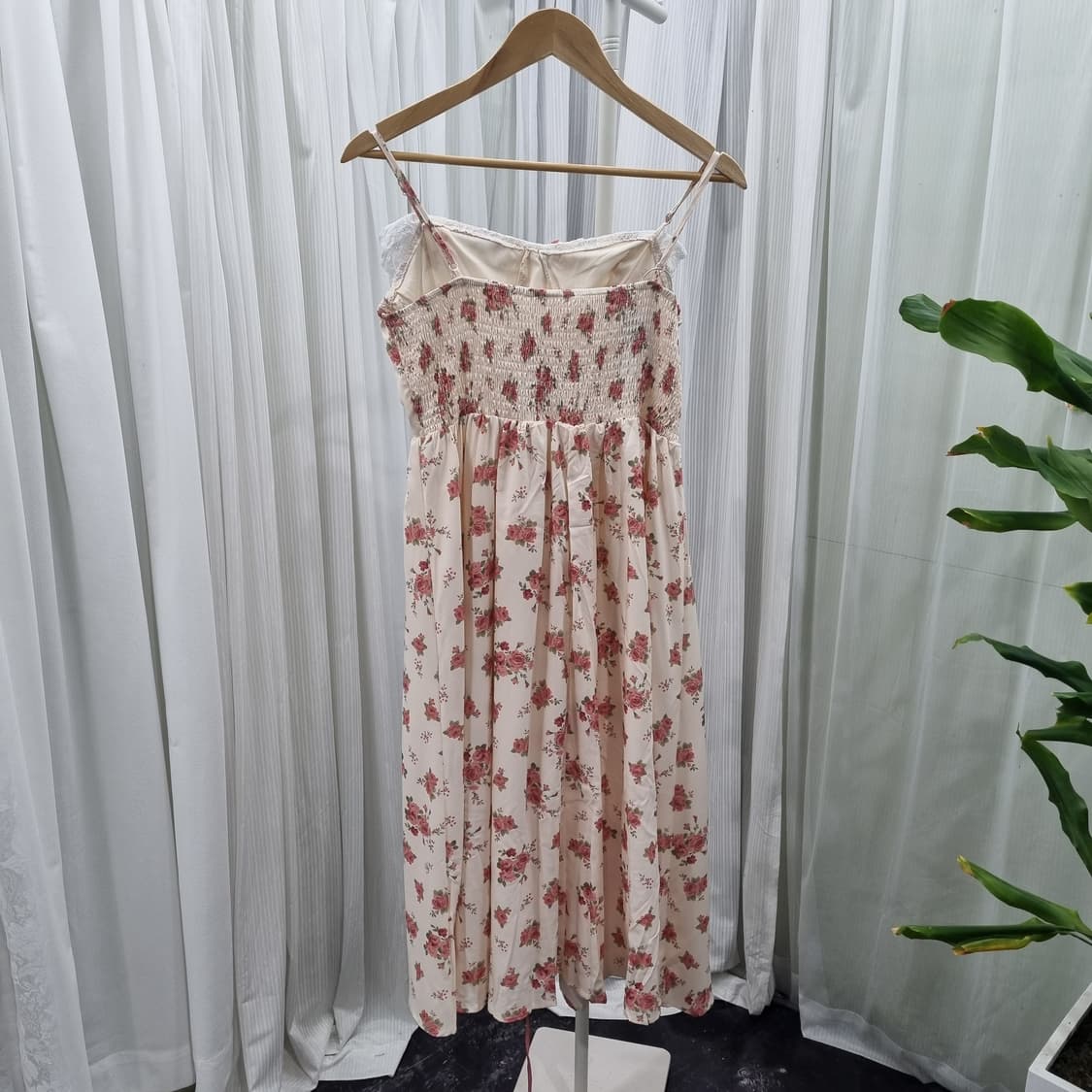 플라워 꽃무늬 레이스 롱 나시 원피스 1808 상품이미지3