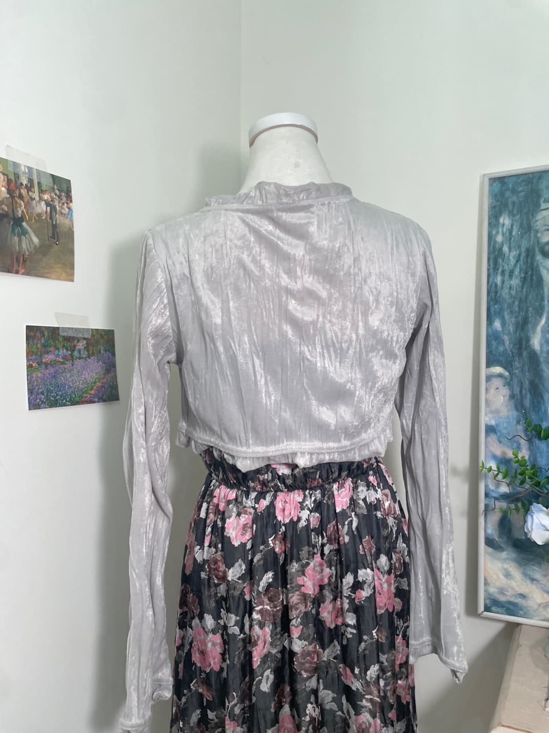 sheer gray crease bolero cardigan 상품이미지4