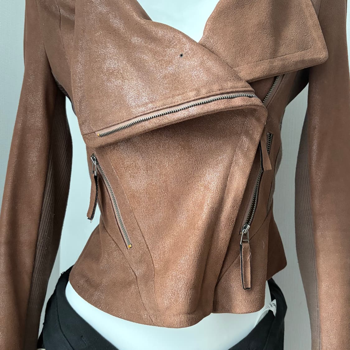 [미친핏]Mocha Knit Suede Rider 상품이미지3