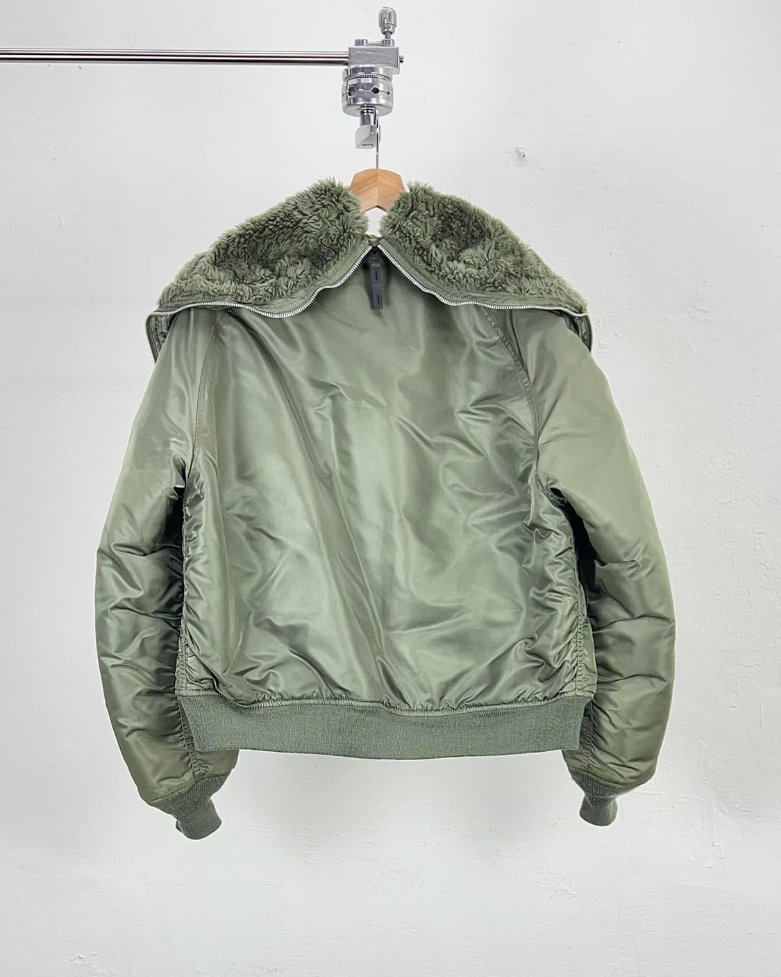 알파인더스트리 세이지 그린 n-2b 쇼트 웨이스트 파카 퍼 자켓 상품이미지7