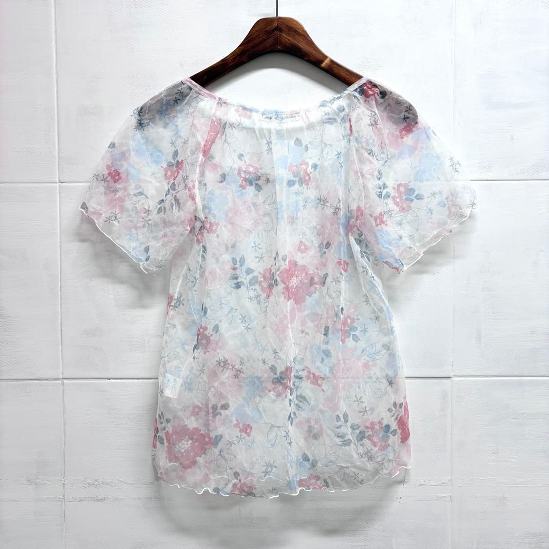 dada de epatant 시스루 플라워 블라우스 L JPN 상품이미지5