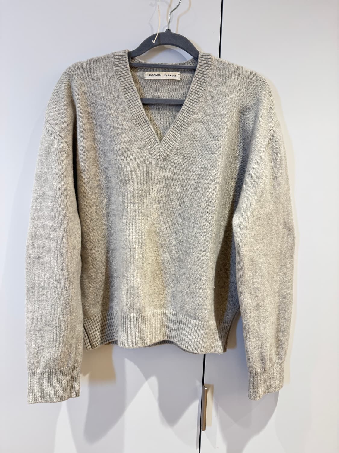 문달 24 Deep V-neck Knit 니트 멜란지 그레이 M 상품이미지5