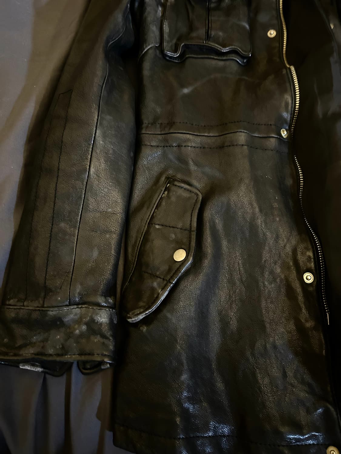 Sheep Skin Leather Coat Jacket 상품이미지3