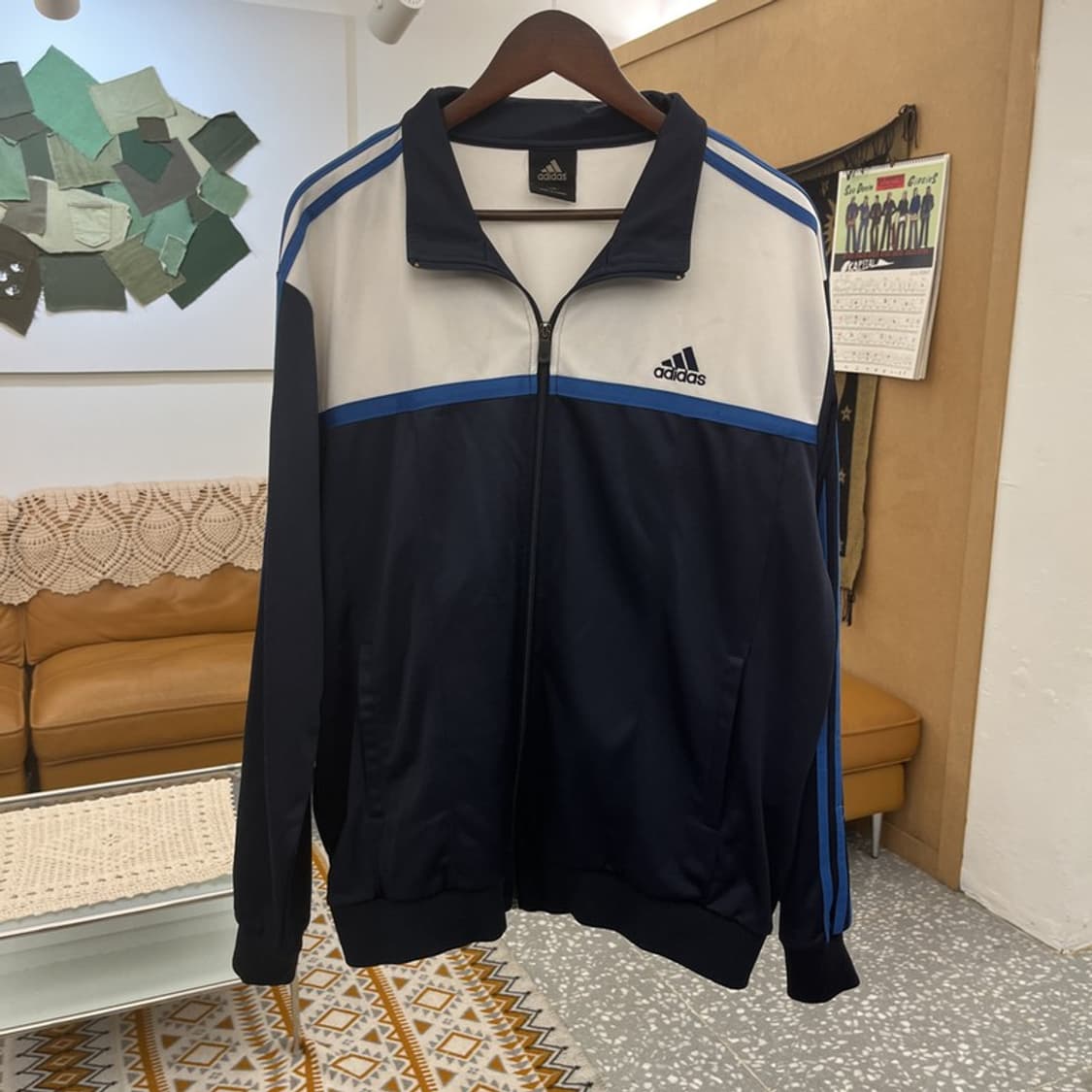 아디다스 올드스쿨 레트로 삼각로고 돌고래 져지 집업 115 C10913 상품이미지3