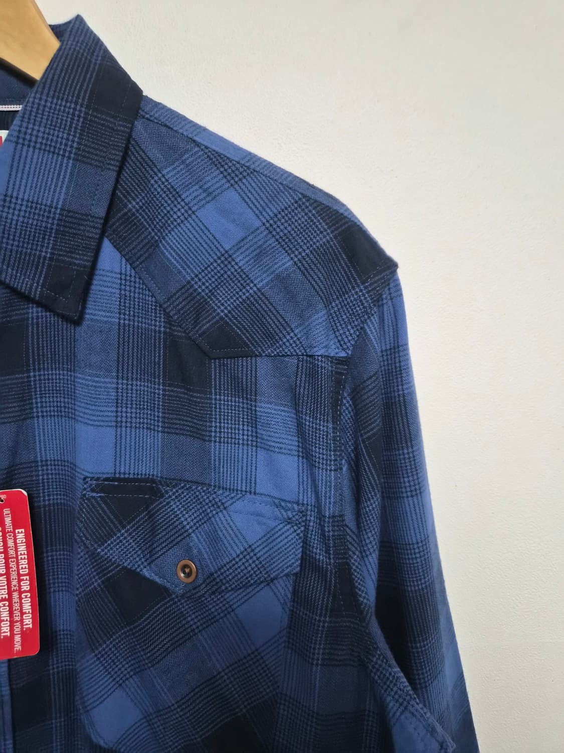 랭글러Wrangler 체크 플란넬 셔츠 L사이즈 - S298 상품이미지3