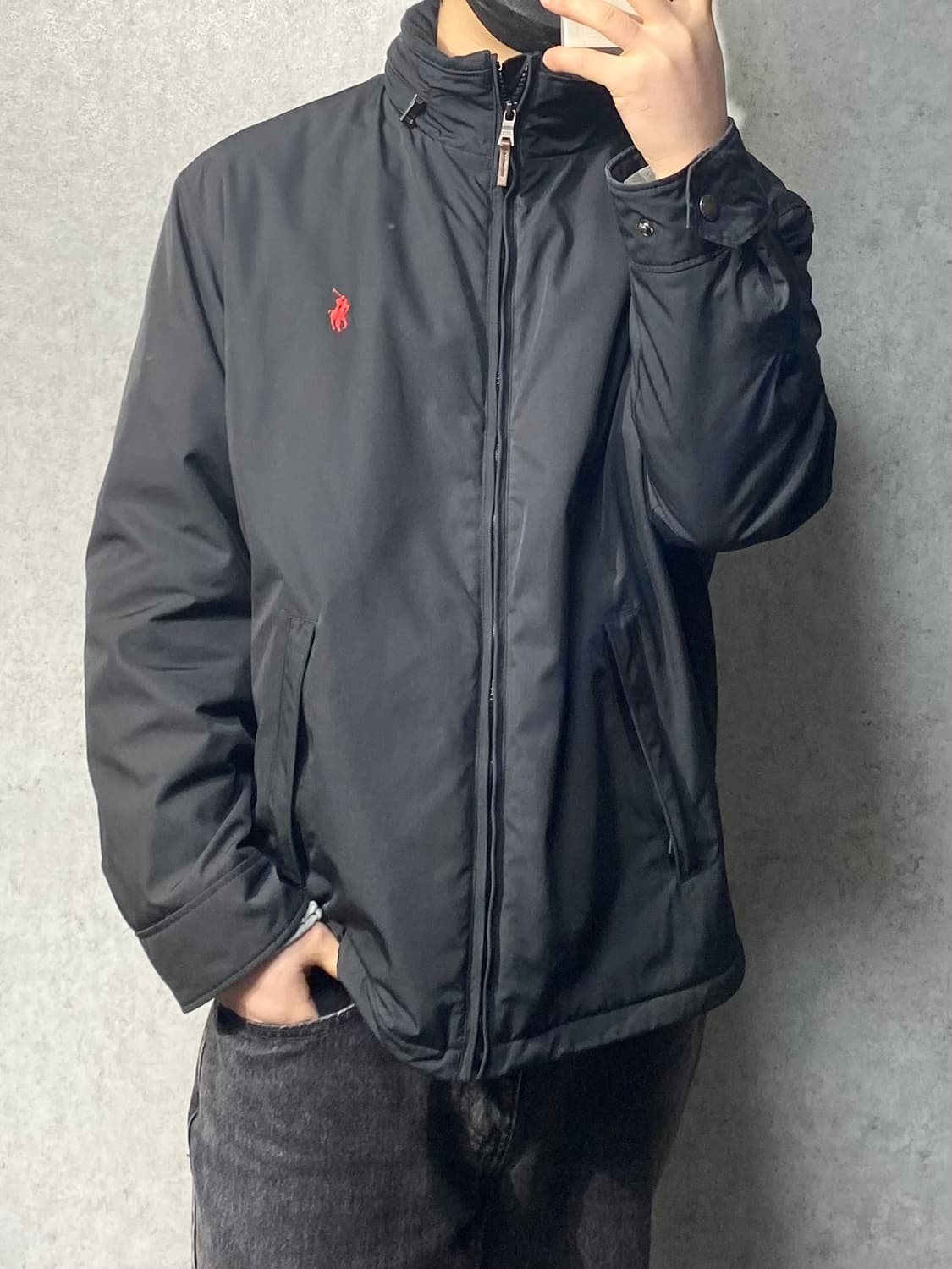 [L] 폴로랄프로렌 블랙 폴리쉘 블루종 자켓 상품이미지9