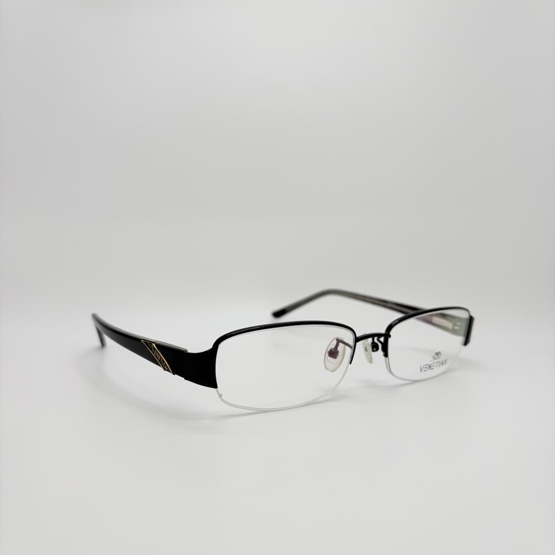 VENETIAN 블랙 직사각 반무테  상품이미지2