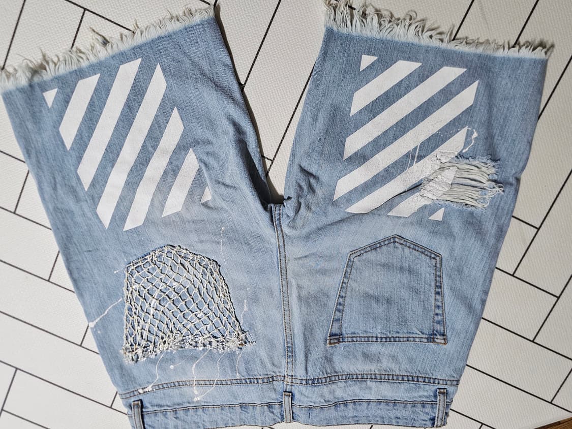 오프화이트 연청 숏팬츠 반바지 33 상품이미지4