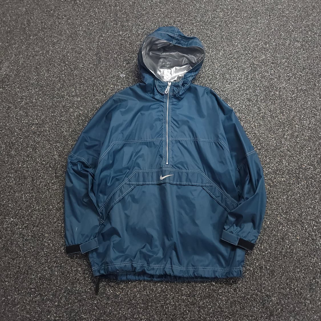90s 나이키 올드스쿨 빅로고 아웃스티치 나일론 풀오버 아노락 (XL) 상품이미지1