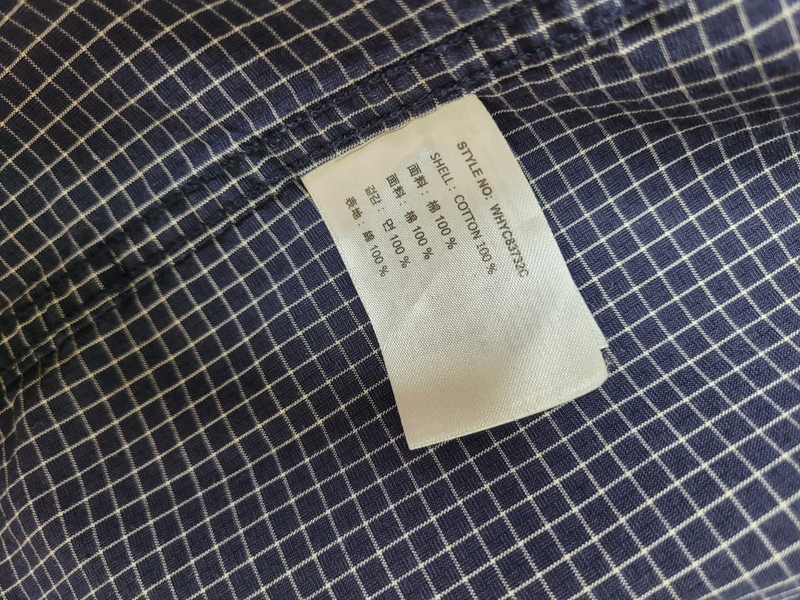 후아유 WHO.A.U 남자 오버핏 체크 셔츠 120 네이비 상품이미지10