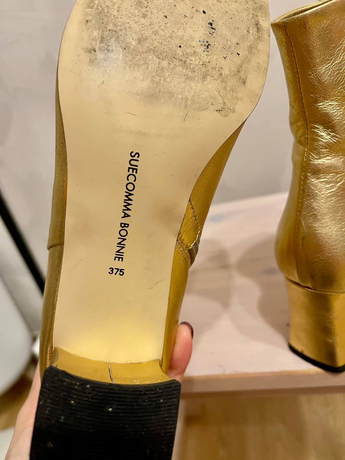 슈콤마보니 골드레더앵클 부츠 375(240) 상품이미지5