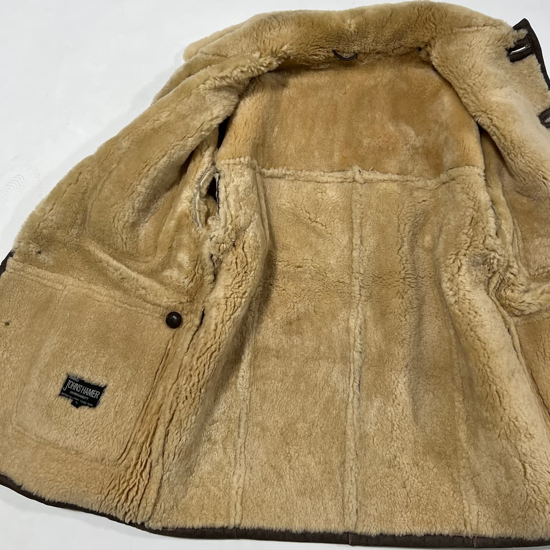 Johns hamer 옥토퍼스 아미 쉽스킨 롱무스탕자켓(L) 상품이미지5