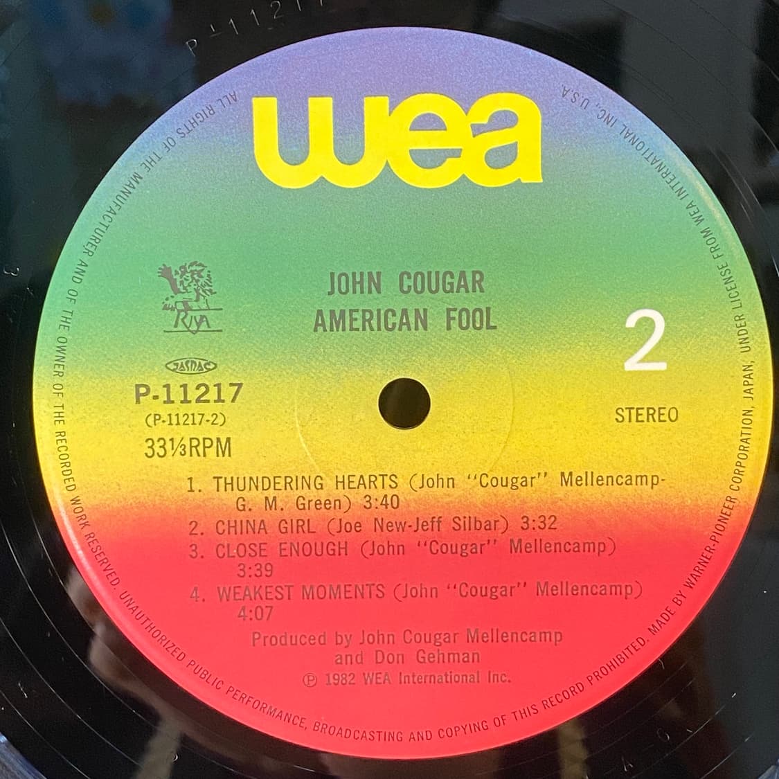 (중고LP-팝록) John Cougar -American Fool 상품이미지5