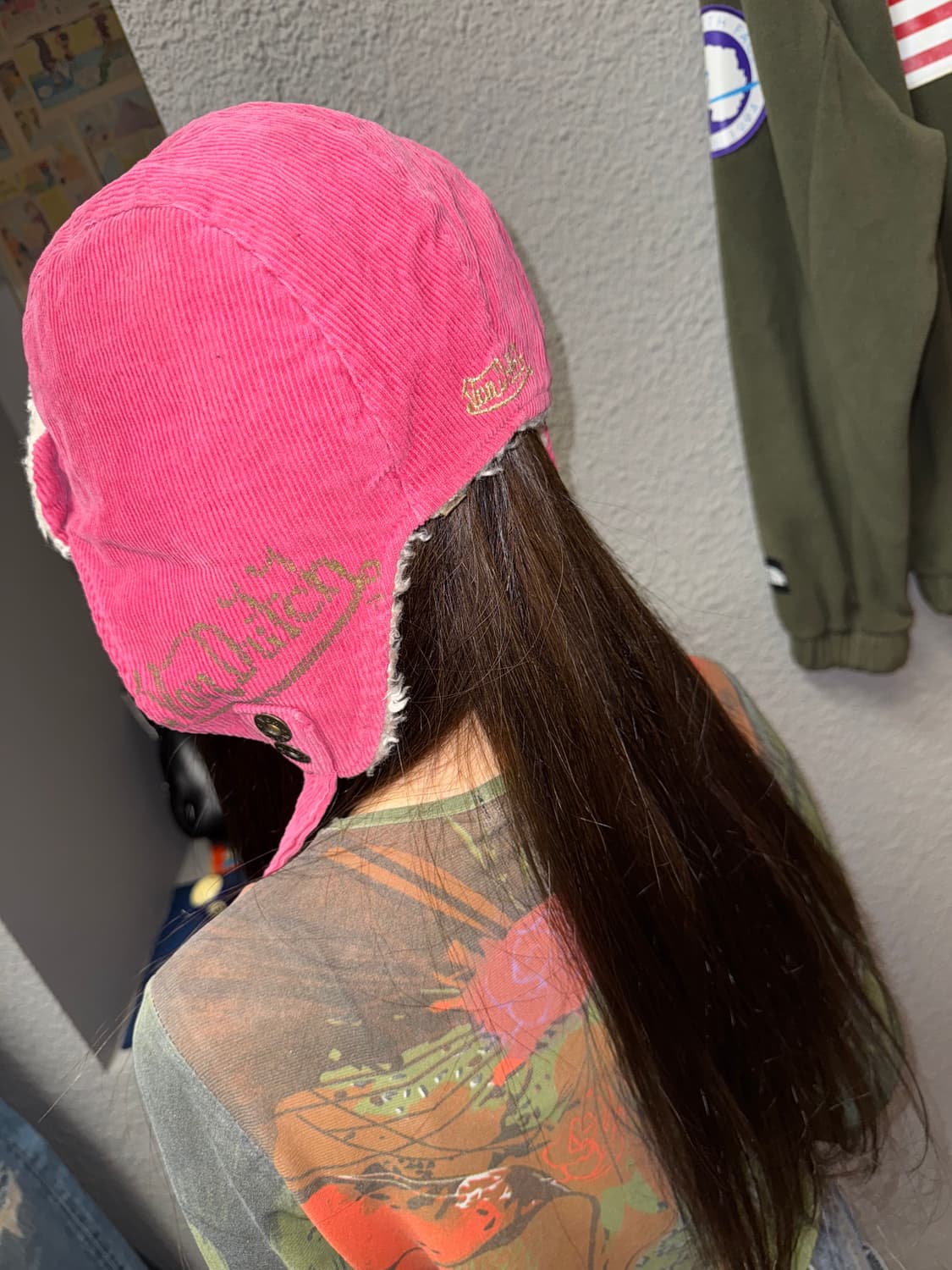 Von Dutch 본더치 코듀로이 트루퍼 햇 인디핑크 상품이미지2