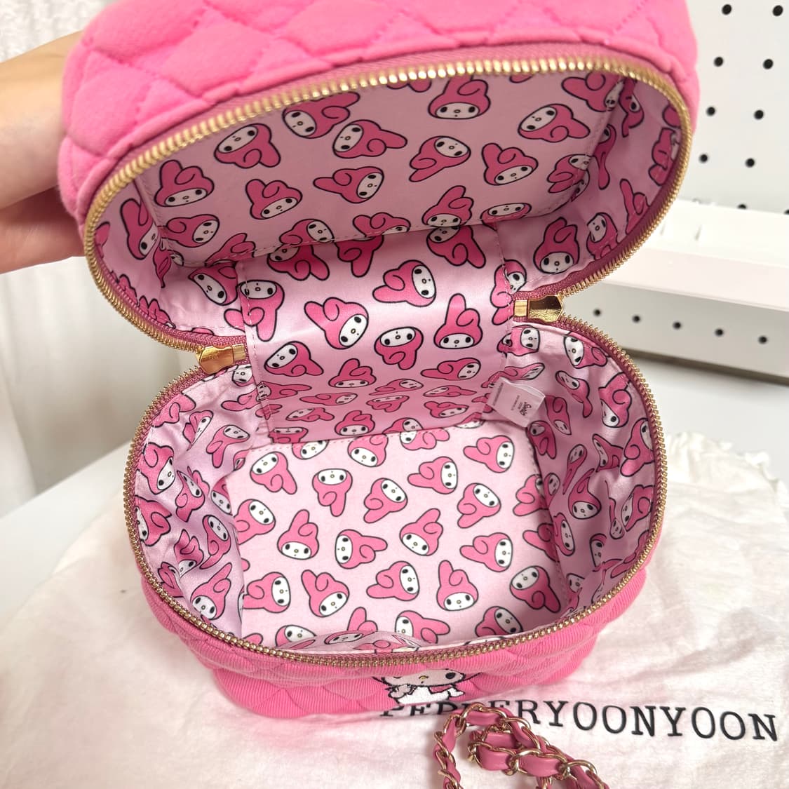페퍼윤윤 x 산리오 마이멜로디 핑크 퀄팅백 상품이미지2