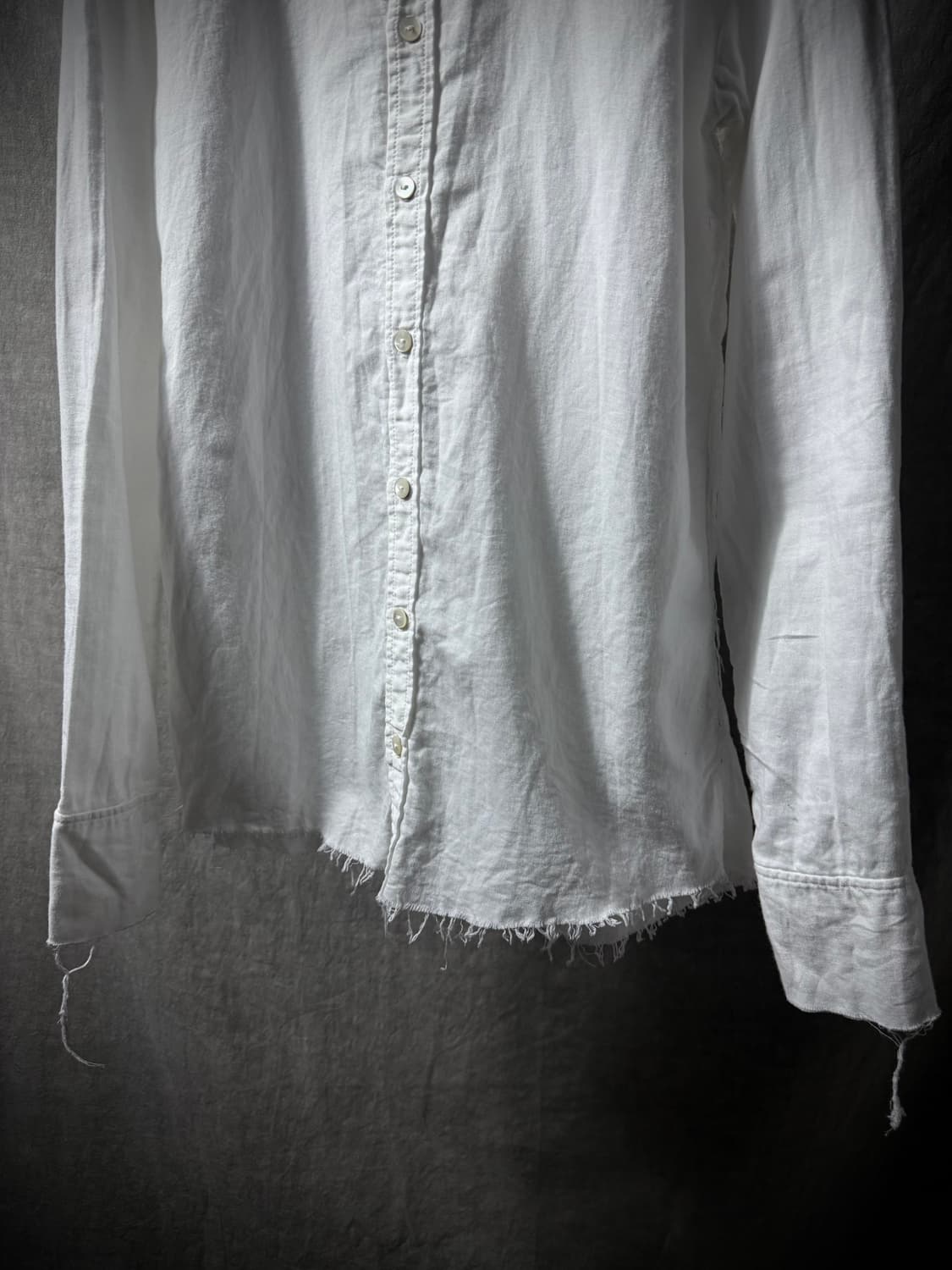 Elena Dawson Raw Edge Band Collar Shirt  상품이미지6