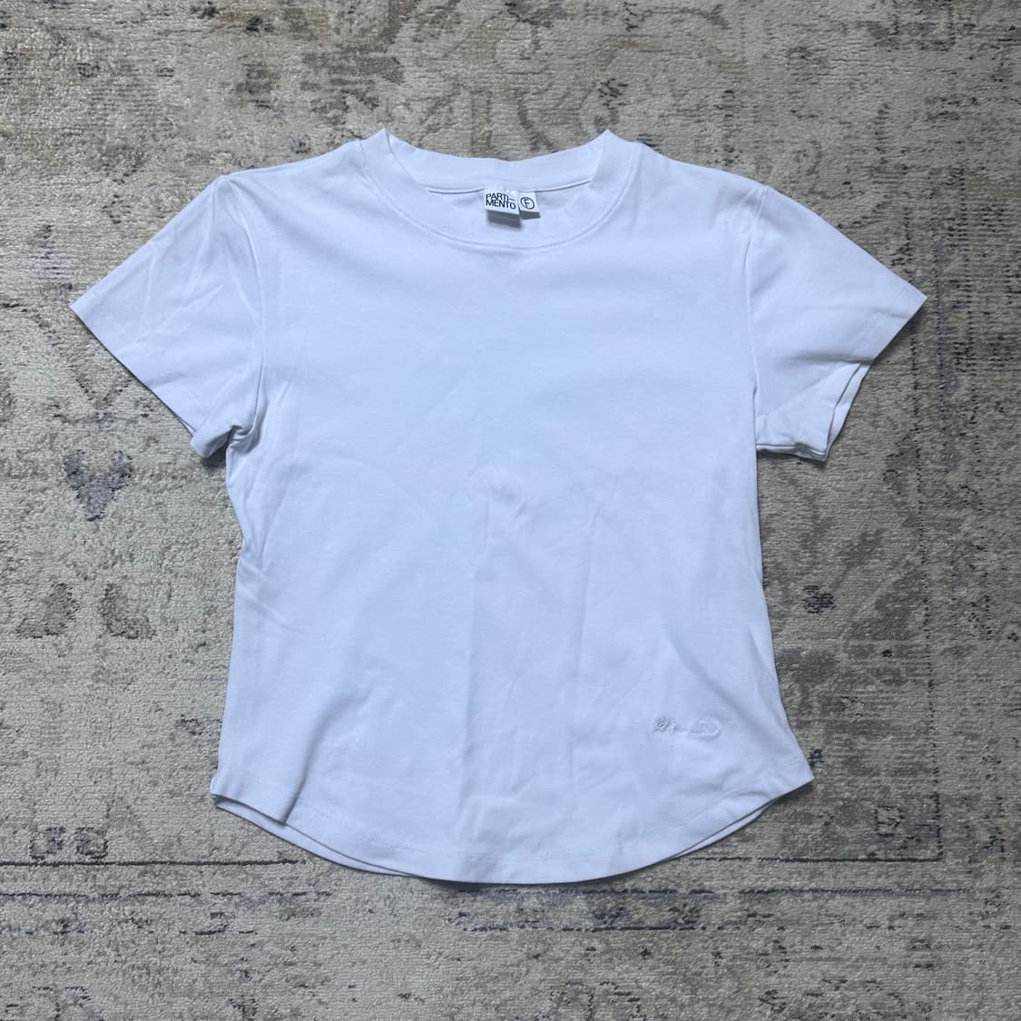 파르티멘토우먼 90s short sleeve tee (차콜/화이트) 상품이미지8