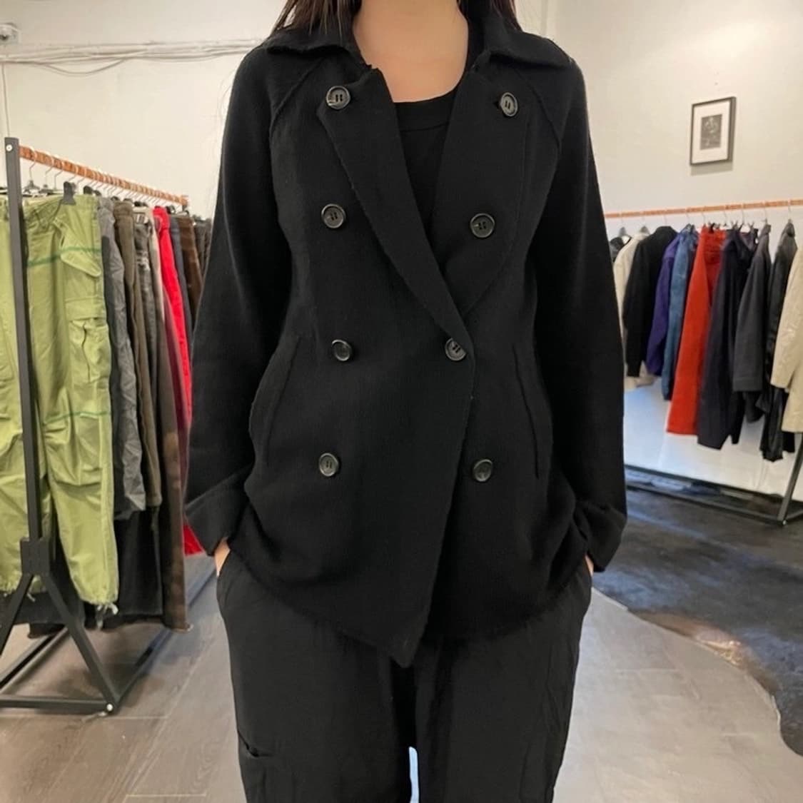 요지야마모토 더블 가디건 상품이미지4