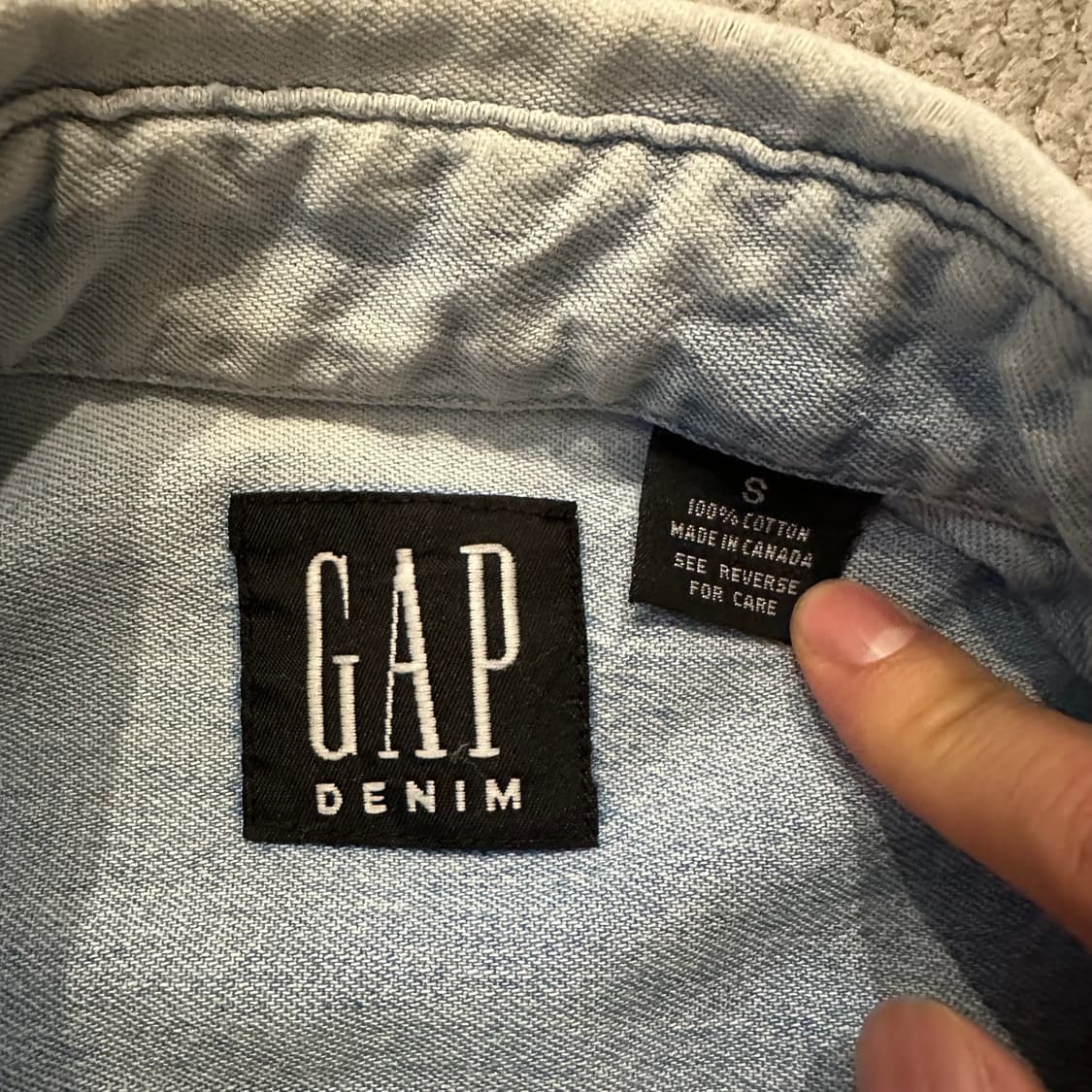 90s 올드갭 (Gap) Made In Canada 데님셔츠 상품이미지4