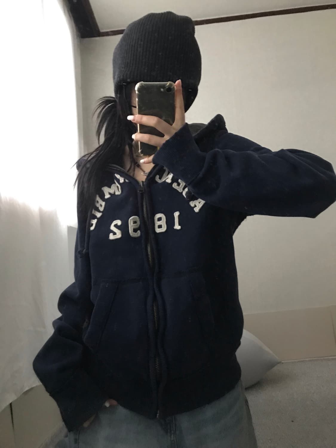 아베크롬비 네이비 후드집업 상품이미지2