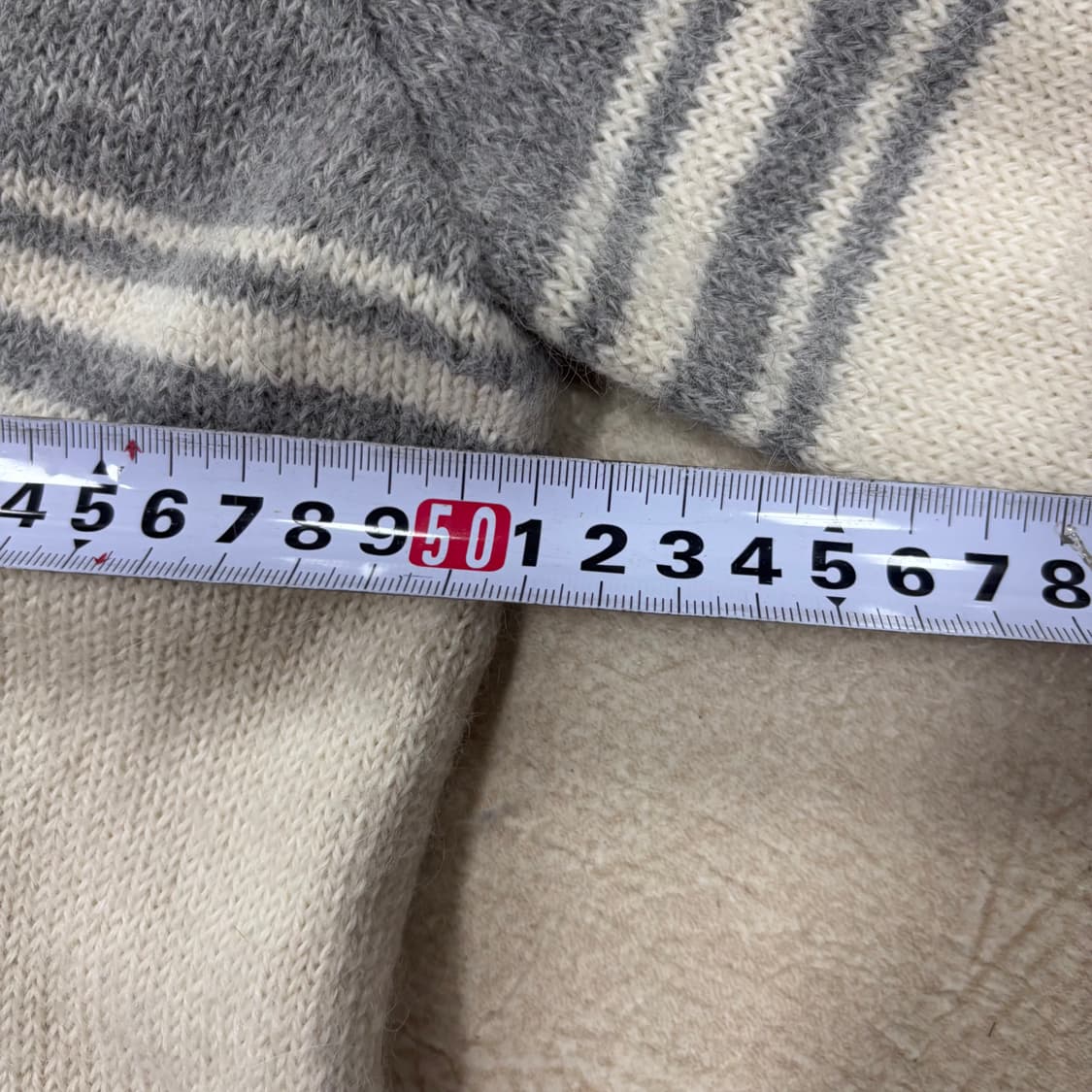 빈티지 알파카 울 패턴 배색 가디건 상품이미지5