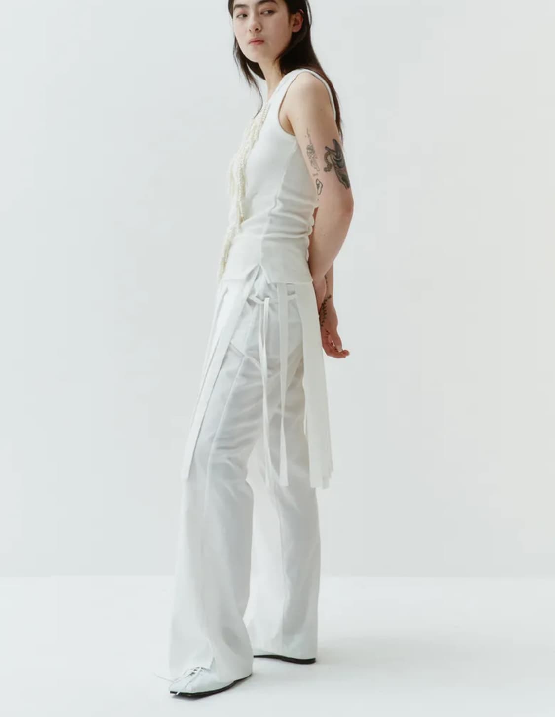 김미더영 pleats trouser skirt /ivory 상품이미지5