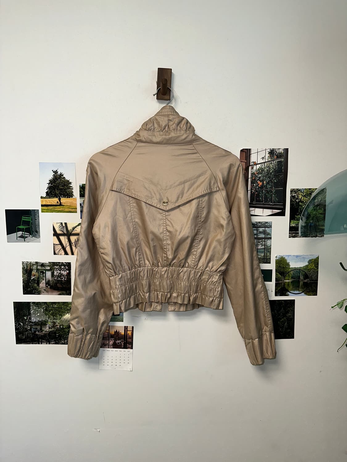 Beige y2k satin crop jacket 상품이미지3