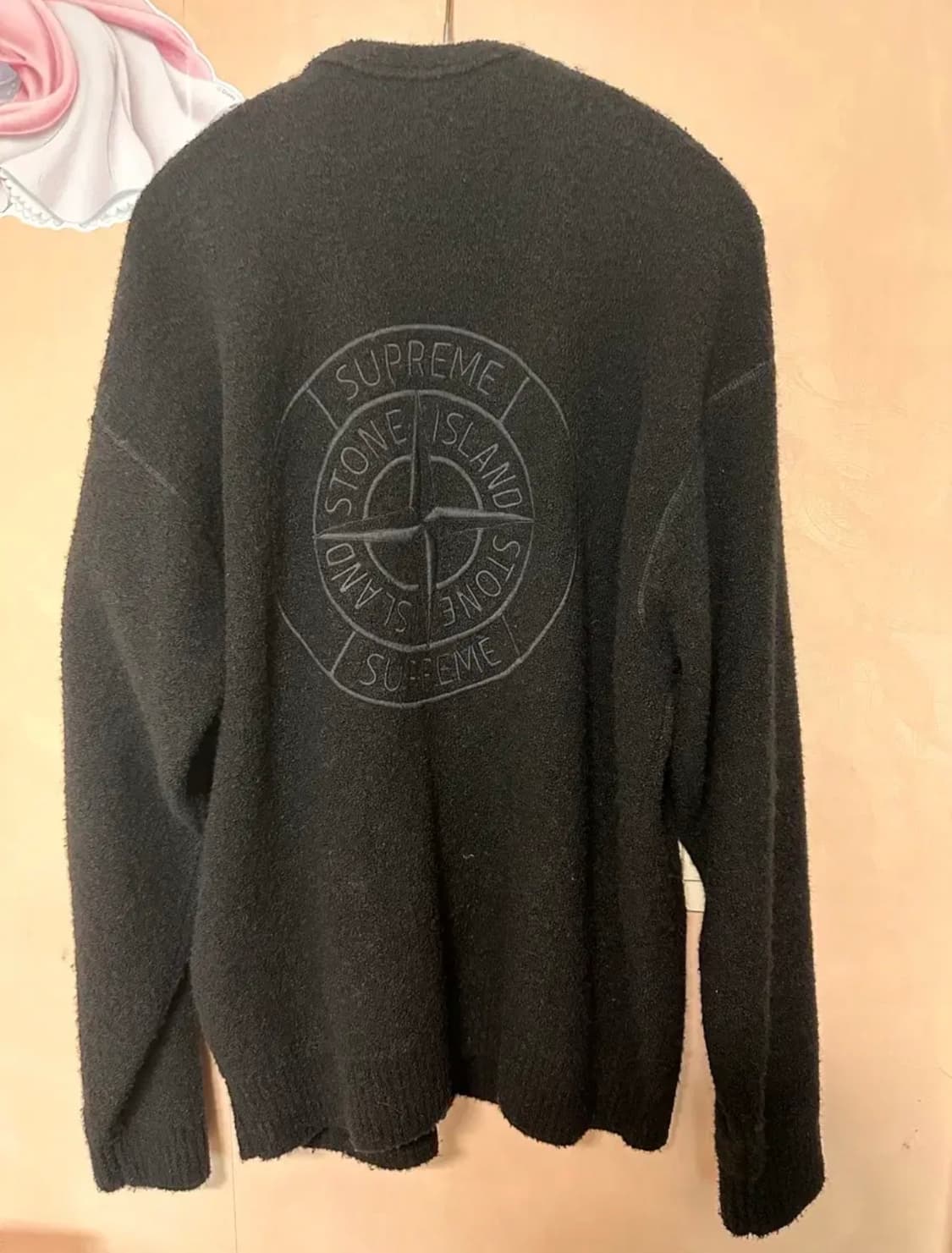 M) 슈프림 x 스톤 아일랜드 부클 가디건 블랙 - 23fw 상품이미지8