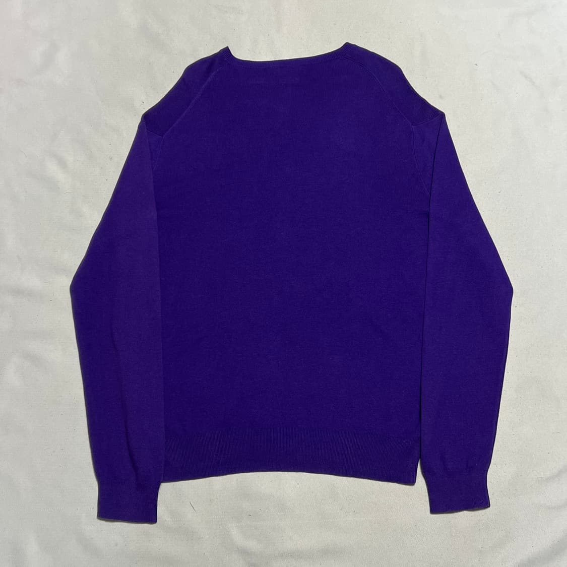 M 폴로랄프로렌 브이넥 코튼 퍼플 니트  상품이미지3