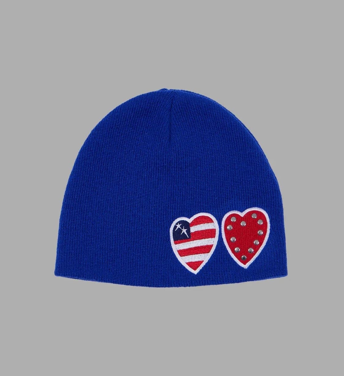 [새상품] 더뮤지엄비지터 하트 패치 비니 블루 상품이미지1